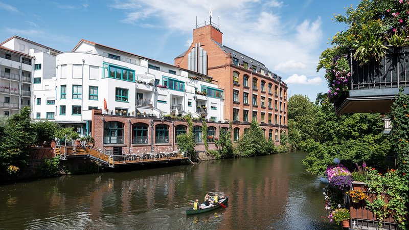 Blick in die leipziger Innenstadt
