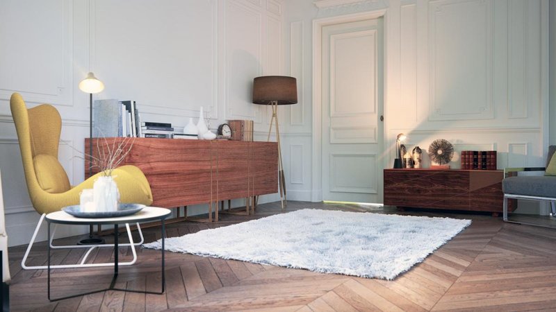 Wohnzimmer in einer Altbauwohnung