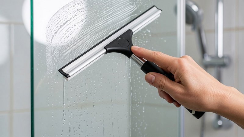 Kalkfreie Duschwand, Duschabzieher