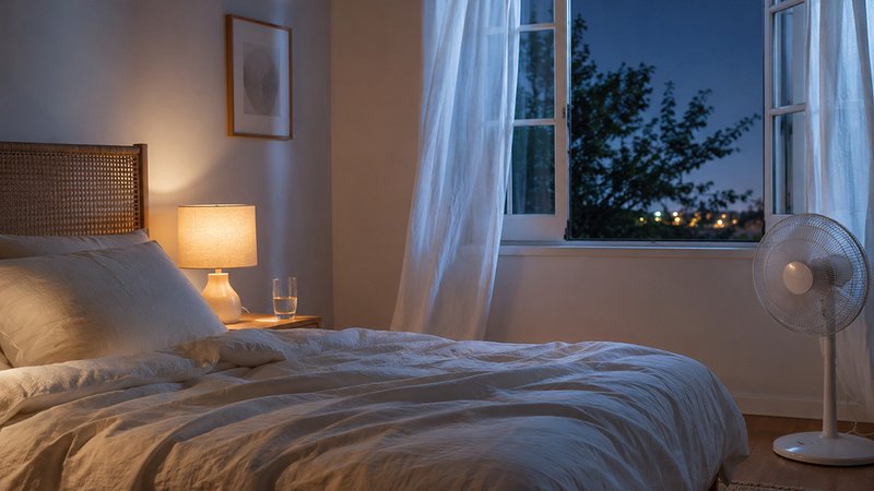 Öle gegen Insekten, Ventilator vor Schlafzimmerfenster