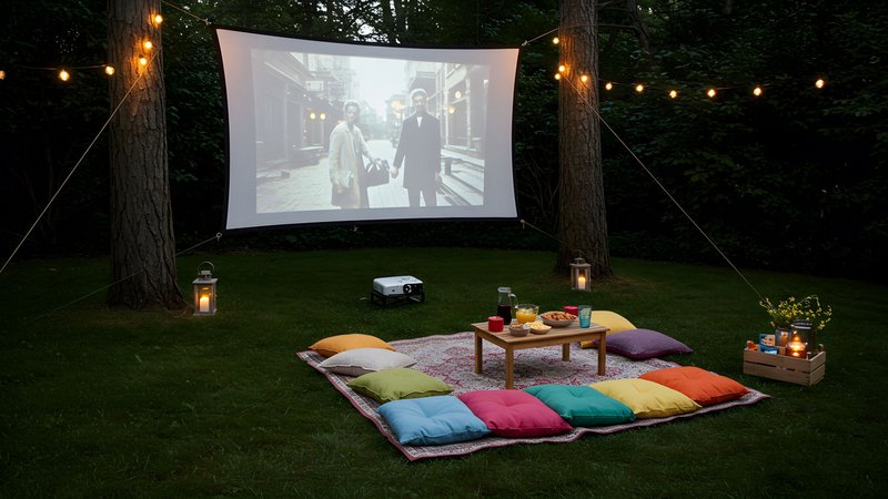 OpenAir Kino zuhause, Open Air Kino im Garten