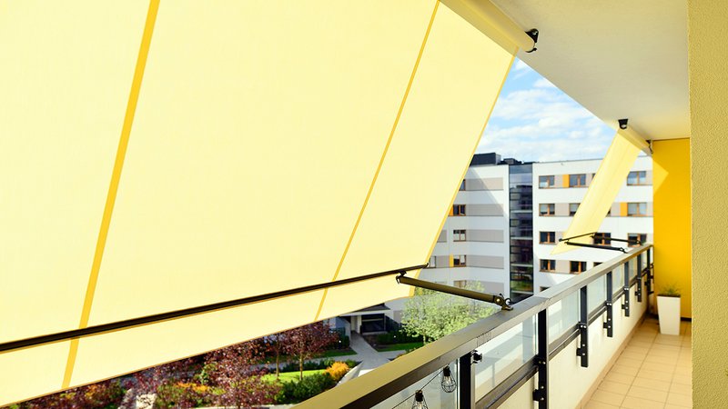 Sichtschutz, Hitzeschutz und Windschutz Kombi, Seiten-/Senkrechtmarkise