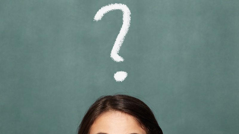 Ein Fragezeichen über einem Kopf